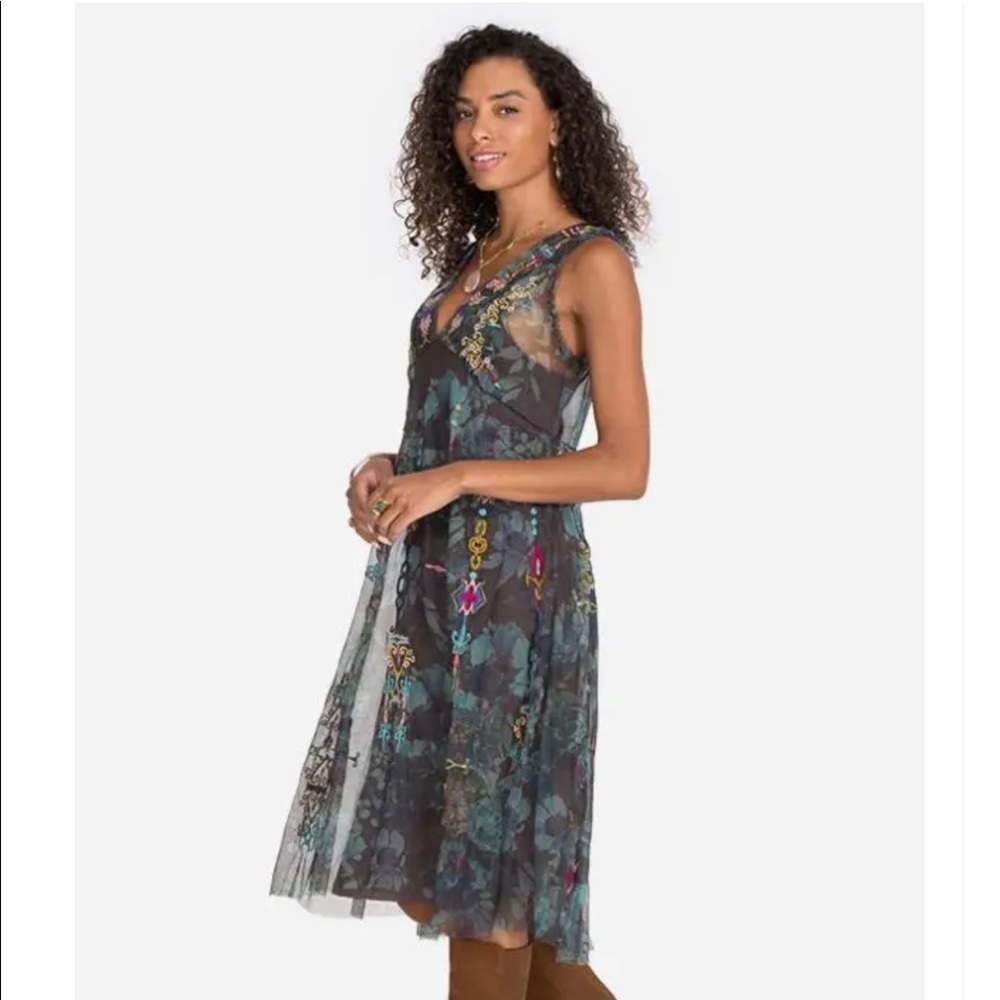 Johnny Was Caddie Mesh Dress. Size Medium.